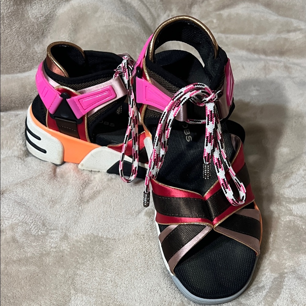 Marc Jacobs Pink and Black Women's Sandals